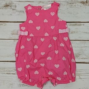 Just One You Pink Heart Romper NB